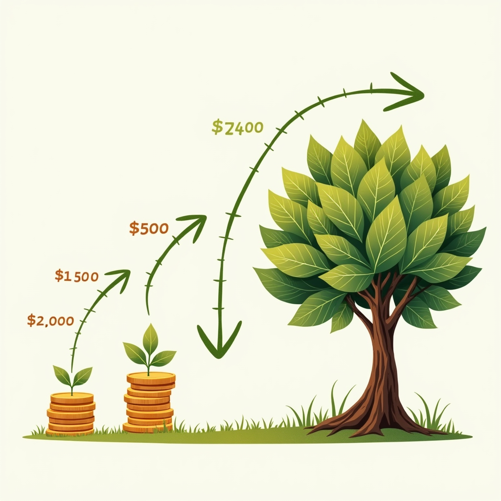 imagem de árvore representando dinheiro inteligente e como investir
