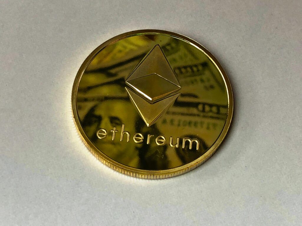imagem de moeda digital e o valor do ethereum